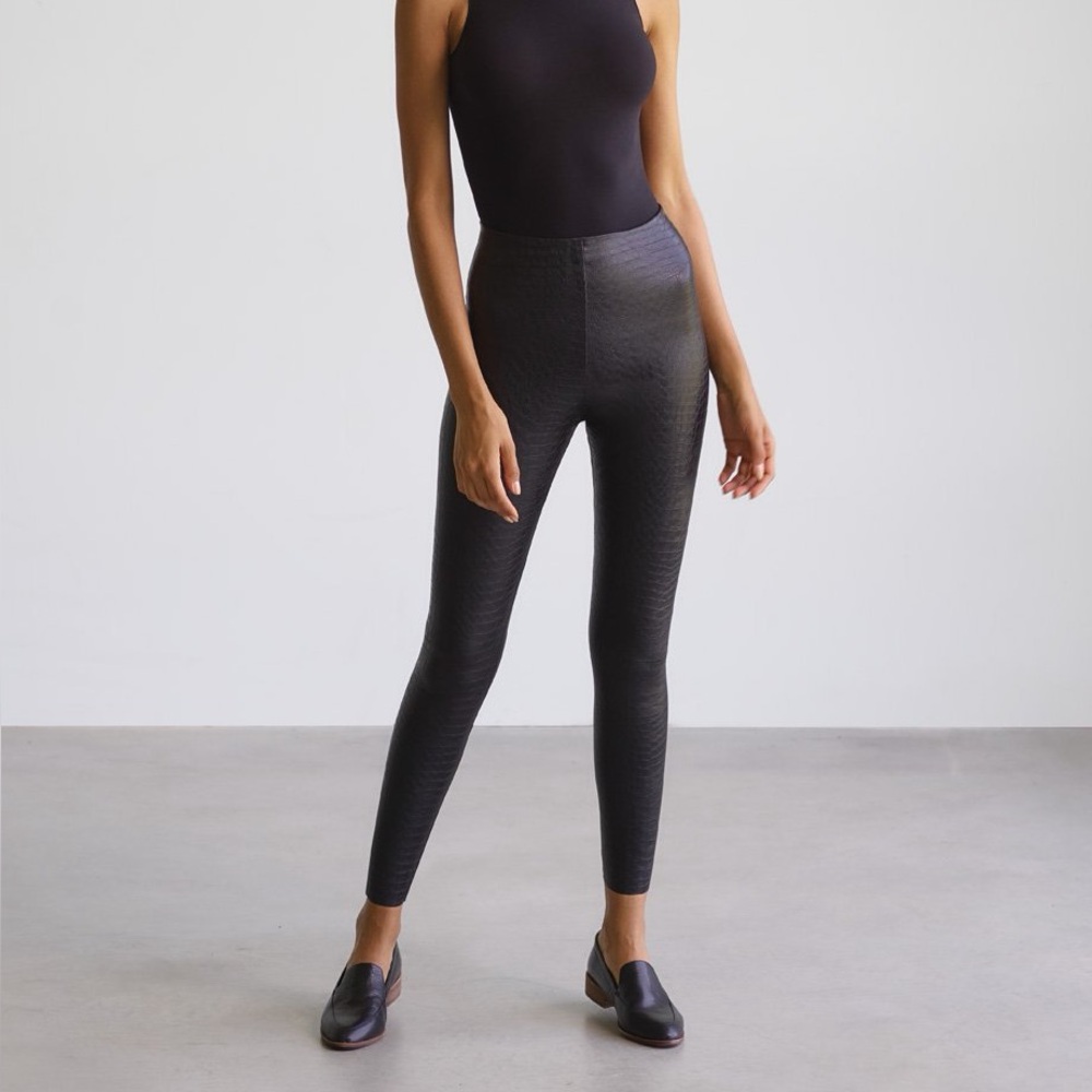 Commando Faux Leather Legging in Black Croc